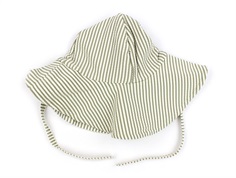 Lil Atelier dried sage striped swim hat UPF 50+